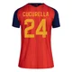 Women's Marc Cucurella Red Replica ＃24 Spain National Team FIFA X World Cup 2026 Home Soccer Jersey