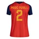 Women's Marc Pubill Red Replica ＃2 Spain National Team FIFA X World Cup 2026 Home Soccer Jersey