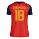 Women's Martín Zubimendi Red Replica ＃18 Spain National Team FIFA X World Cup 2026 Home Soccer Jersey