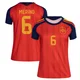Women's Mikel Merino Red Replica ＃6 Spain National Team FIFA X World Cup 2026 Home Soccer Jersey