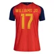 Women's Nico Williams Red Replica ＃17 Spain National Team FIFA X World Cup 2026 Home Soccer Jersey