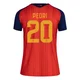 Women's Pedri Red Replica ＃20 Spain National Team FIFA X World Cup 2026 Home Soccer Jersey