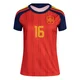 Women's Rodri Red Replica ＃16 Spain National Team FIFA X World Cup 2026 Home Soccer Jersey