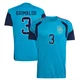 Youth Alejandro Grimaldo Replica ＃3 Spain National Team Turquoise FIFA X World Cup 2026 Tiro Home Training Soccer Jersey