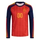 Youth Custom Red Replica ＃00 Spain National Team FIFA X World Cup 2026 Home Long Sleeve Soccer Jersey