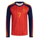 Youth Ferran Torres Red Replica ＃7 Spain National Team FIFA X World Cup 2026 Home Long Sleeve Soccer Jersey