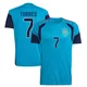 Youth Ferran Torres Replica ＃7 Spain National Team Turquoise FIFA X World Cup 2026 Tiro Home Training Soccer Jersey