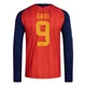 Youth Gavi Red Replica ＃9 Spain National Team FIFA X World Cup 2026 Home Long Sleeve Soccer Jersey