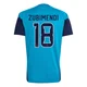 Youth Martín Zubimendi Replica ＃18 Spain National Team Turquoise FIFA X World Cup 2026 Tiro Home Training Soccer Jersey