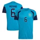 Youth Mikel Merino Replica ＃6 Spain National Team Turquoise FIFA X World Cup 2026 Tiro Home Training Soccer Jersey