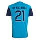 Youth Mikel Oyarzabal Replica ＃21 Spain National Team Turquoise FIFA X World Cup 2026 Tiro Home Training Soccer Jersey