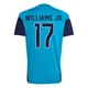 Youth Nico Williams Replica ＃17 Spain National Team Turquoise FIFA X World Cup 2026 Tiro Home Training Soccer Jersey