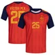Youth Víctor Muñoz Red Replica ＃25 Spain National Team FIFA X World Cup 2026 Home Soccer Jersey