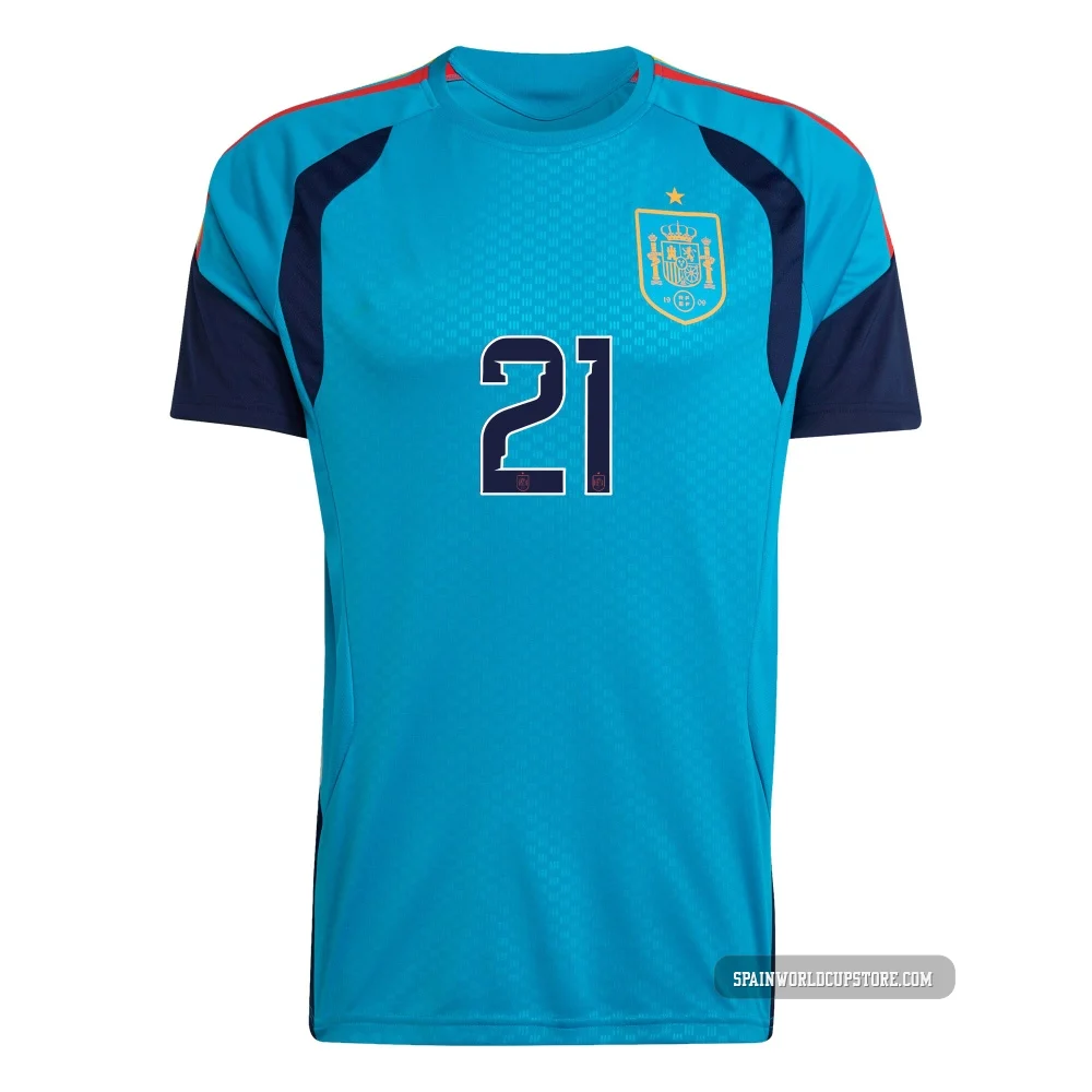 Youth Víctor Muñoz Replica ＃21 Spain National Team Turquoise FIFA