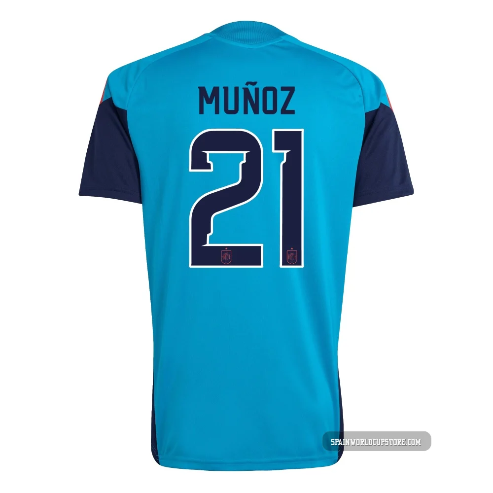 Youth Víctor Muñoz Replica ＃21 Spain National Team Turquoise FIFA