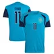 Youth Yéremy Pino Replica ＃11 Spain National Team Turquoise FIFA X World Cup 2026 Tiro Home Training Soccer Jersey
